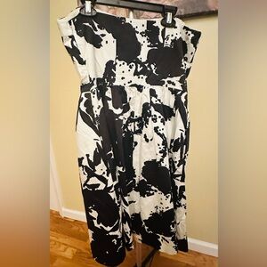 NWT The Limited Strapless Dress Black/White Size 8